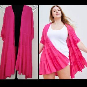 Torrid Ruffle Tiered Kimono Crinkle Gauze 4X